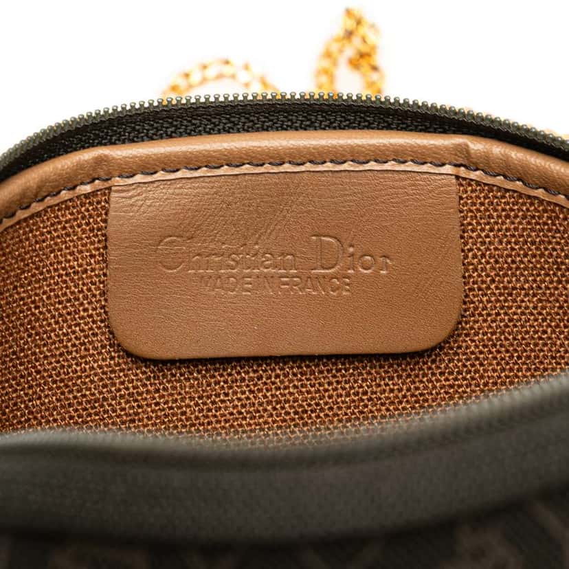 Dior Honeycomb Coated Canvas Chain Crossbody Black Canvas Good condition - Box View