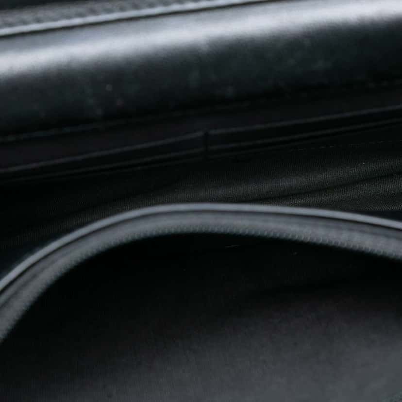 Chanel CC Quilted Lambskin Lucky Charms Wallet On Chain Black Leather Good condition - Model View