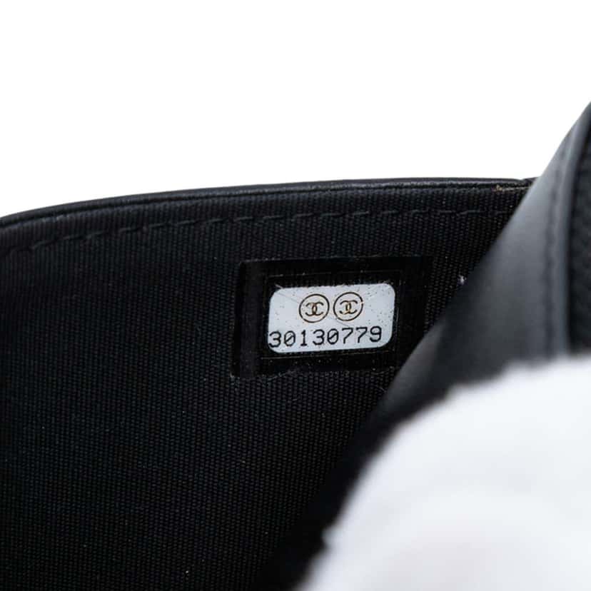 Chanel CC Quilted Lambskin Lucky Charms Wallet On Chain Black Leather Good condition - Box View