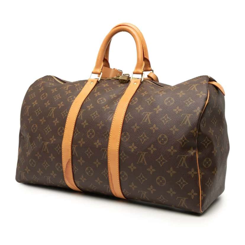 Louis Vuitton Monogram Keepall 45 Brown Good condition - Back View
