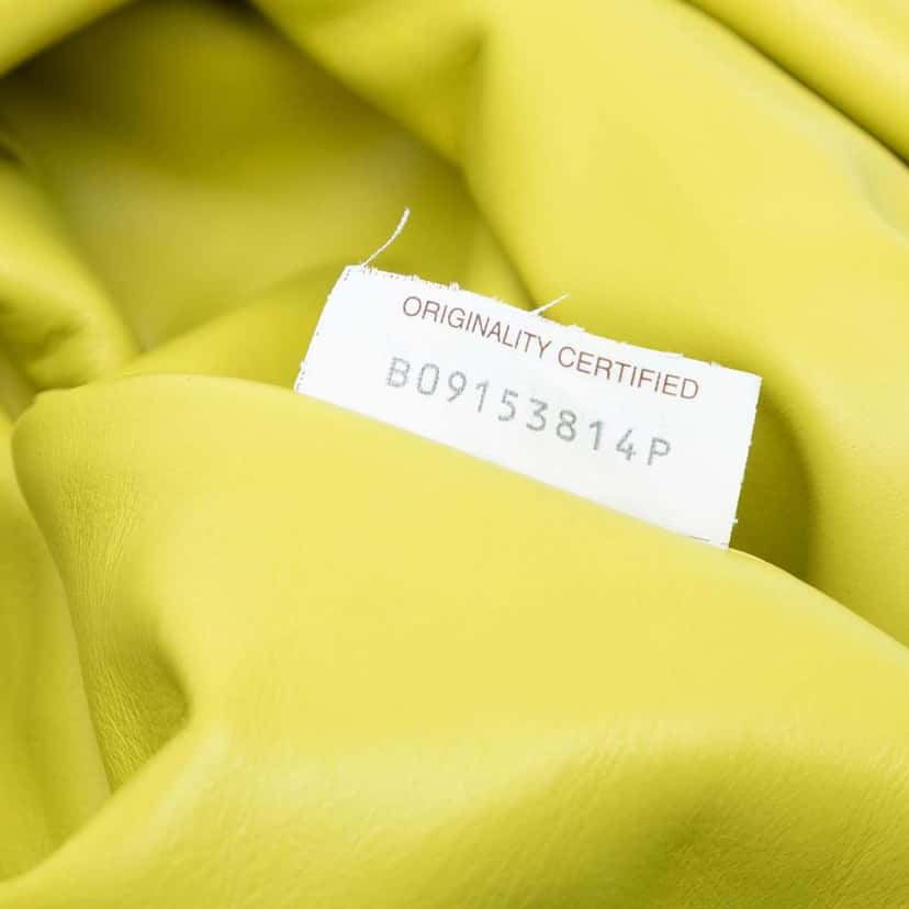 Bottega Veneta Lambskin The Pouch Yellow Leather Good condition - Box View