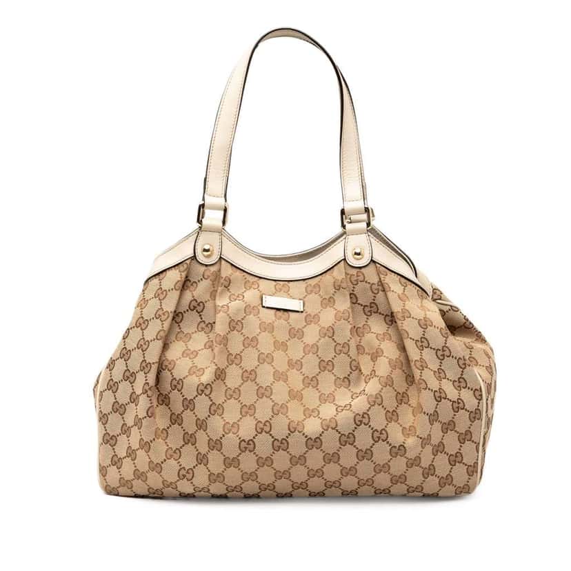 Gucci GG Canvas Tote Brown Canvas Good condition - Front View