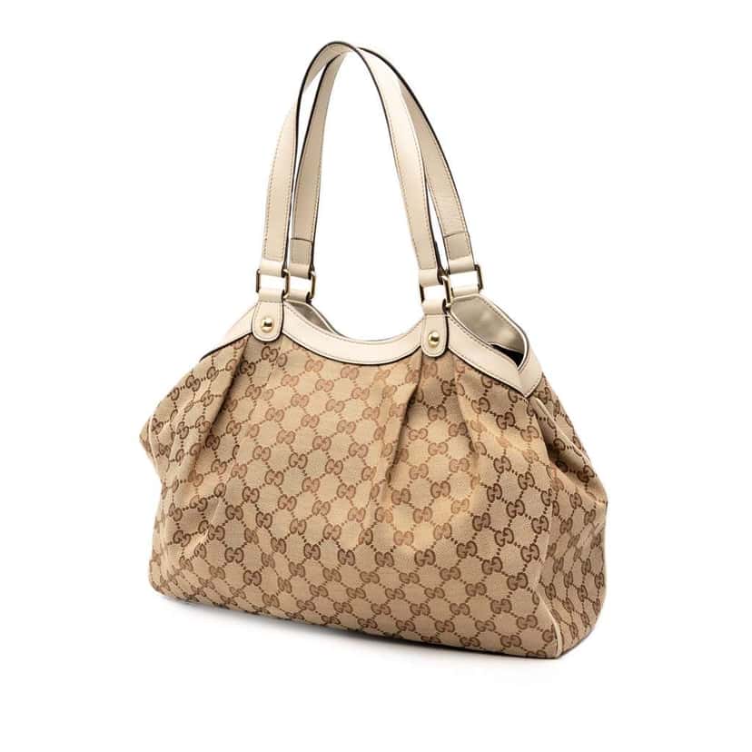 Gucci GG Canvas Tote Brown Canvas Good condition - Back View