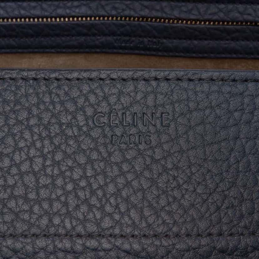 Celine Medium Grained Calfskin Phantom Luggage Tote Blue Leather Good condition - Box View