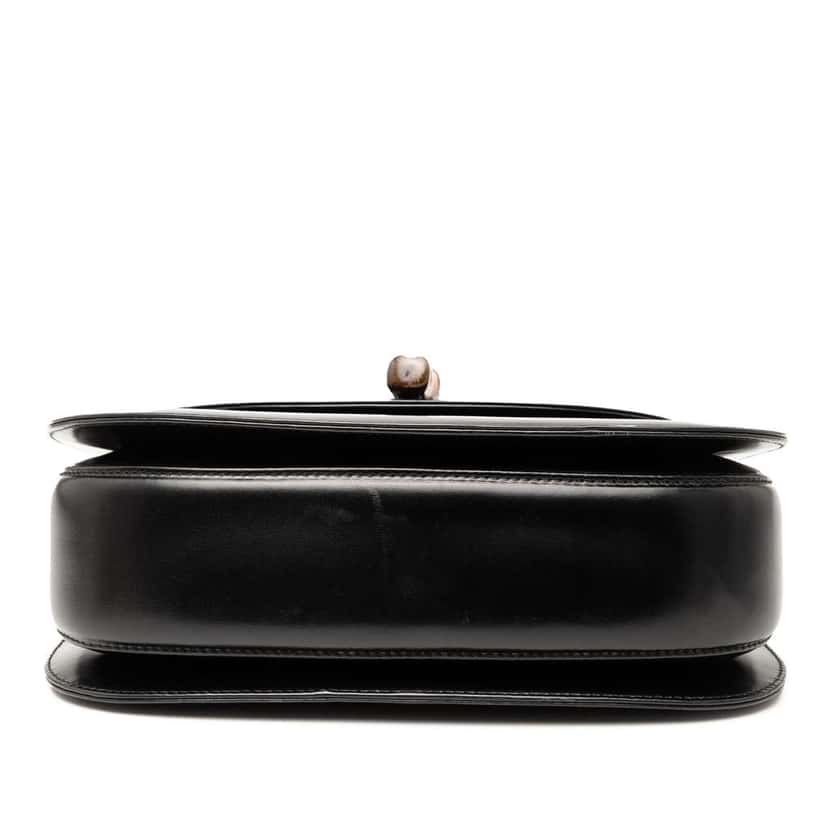 Gucci Calfskin Bamboo Night Black Leather Good condition - Inside View
