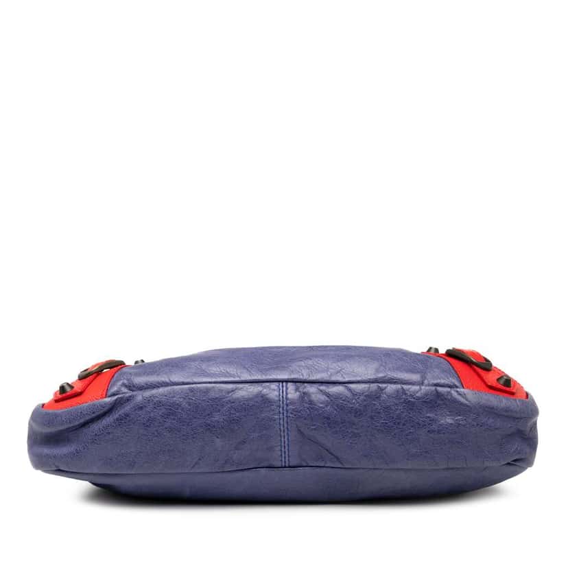 Balenciaga Lambskin Motocross Classic Multicolor First Satchel Purple Leather Good condition - Inside View