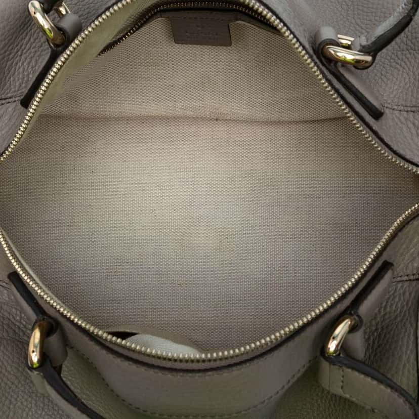 Gucci Pebbled Calfskin Soho Cellarius Boston Brown Leather Fair condition - Model View