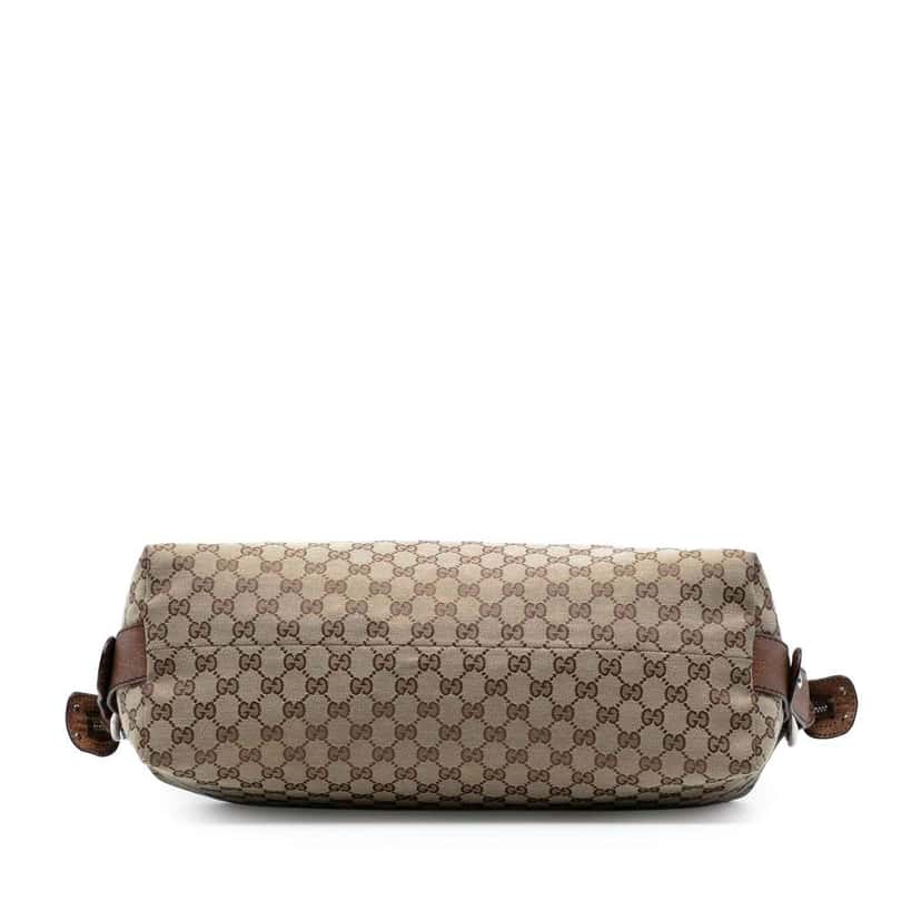 Gucci Medium GG Canvas Bamboo Bar Tote Brown Canvas Good condition - Inside View