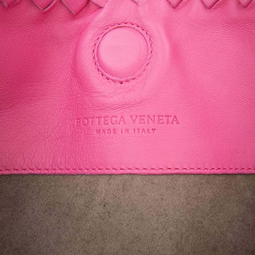 Bottega Veneta Nappa Intrecciato Duo Shoulder Bag Pink Leather Good condition - Box View