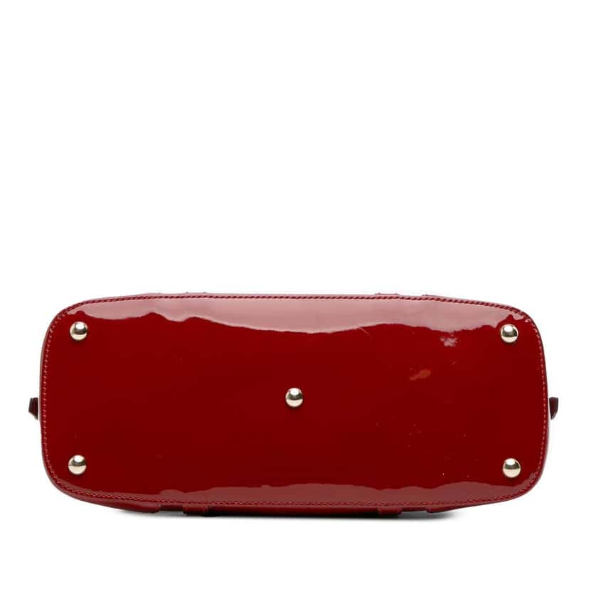 Gucci Medium Microguccissima Patent Nice Dome Satchel Red Leather Good condition - Inside View