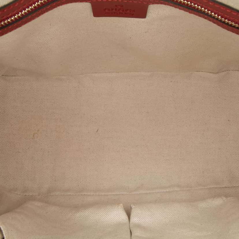 Gucci Medium Microguccissima Patent Nice Dome Satchel Red Leather Good condition - Model View