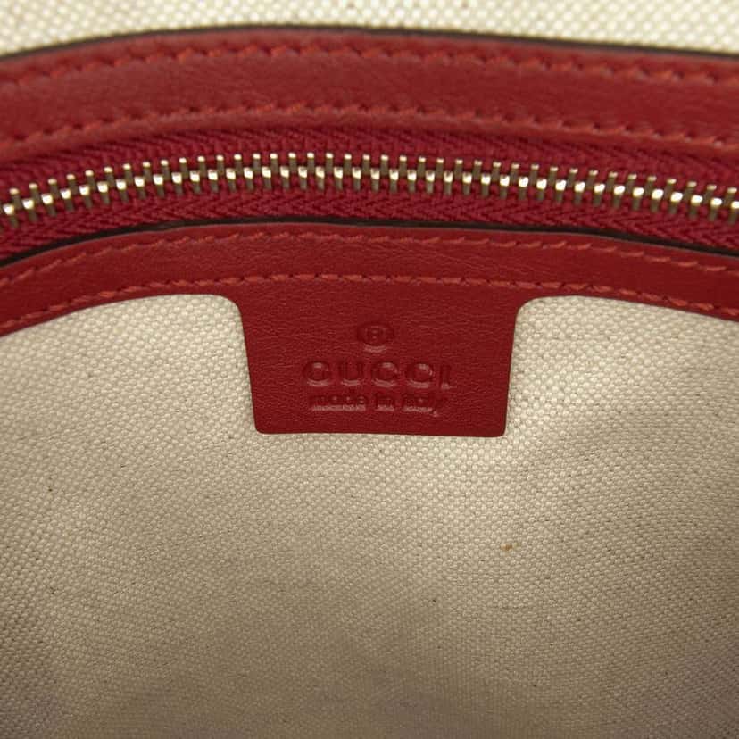 Gucci Medium Microguccissima Patent Nice Dome Satchel Red Leather Good condition - Box View