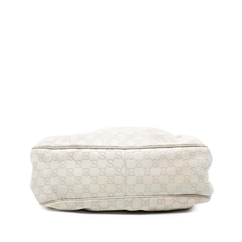 Gucci Guccissima Sukey Shoulder Bag White Leather Good condition - Inside View