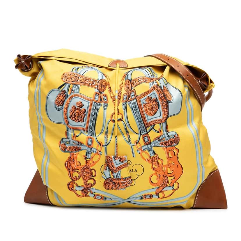 Hermès Silk and Barenia Brides de Gala Silky City 38 Yellow Silk Good condition - Front View