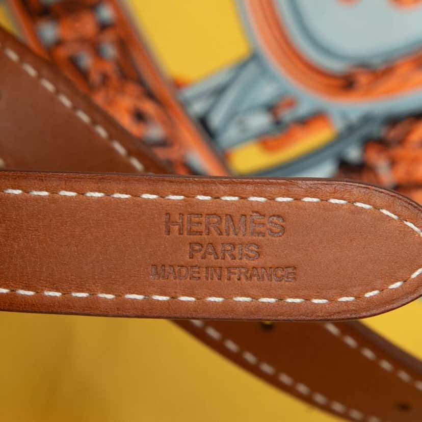 Hermès Silk and Barenia Brides de Gala Silky City 38 Yellow Silk Good condition - Box View