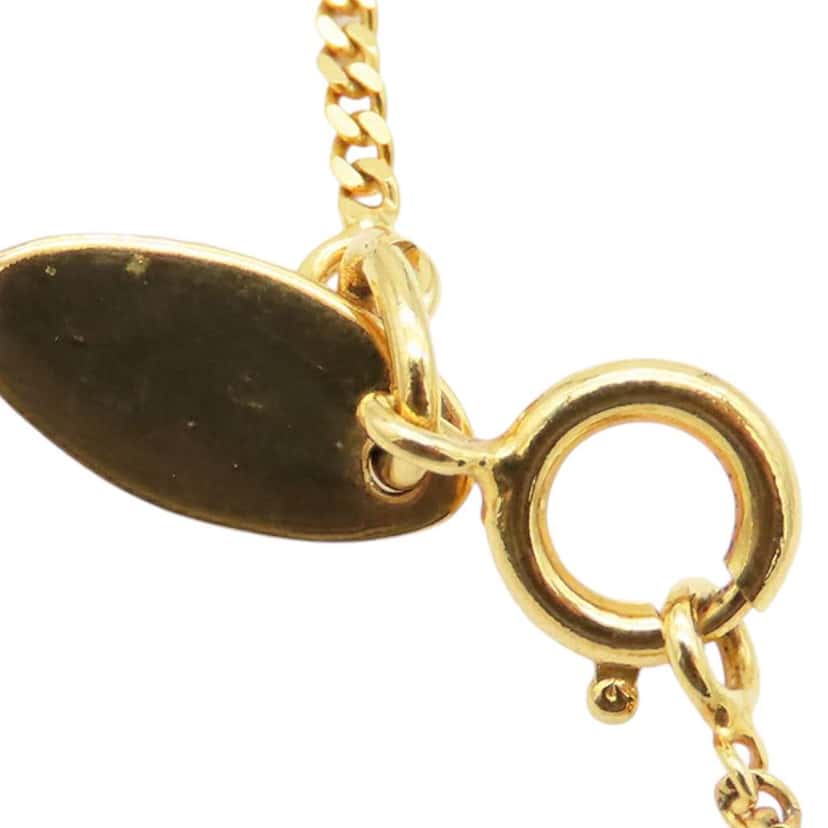 Chanel Gold Plated Crystal CC Pendant Necklace Gold Metal Good condition - Box View