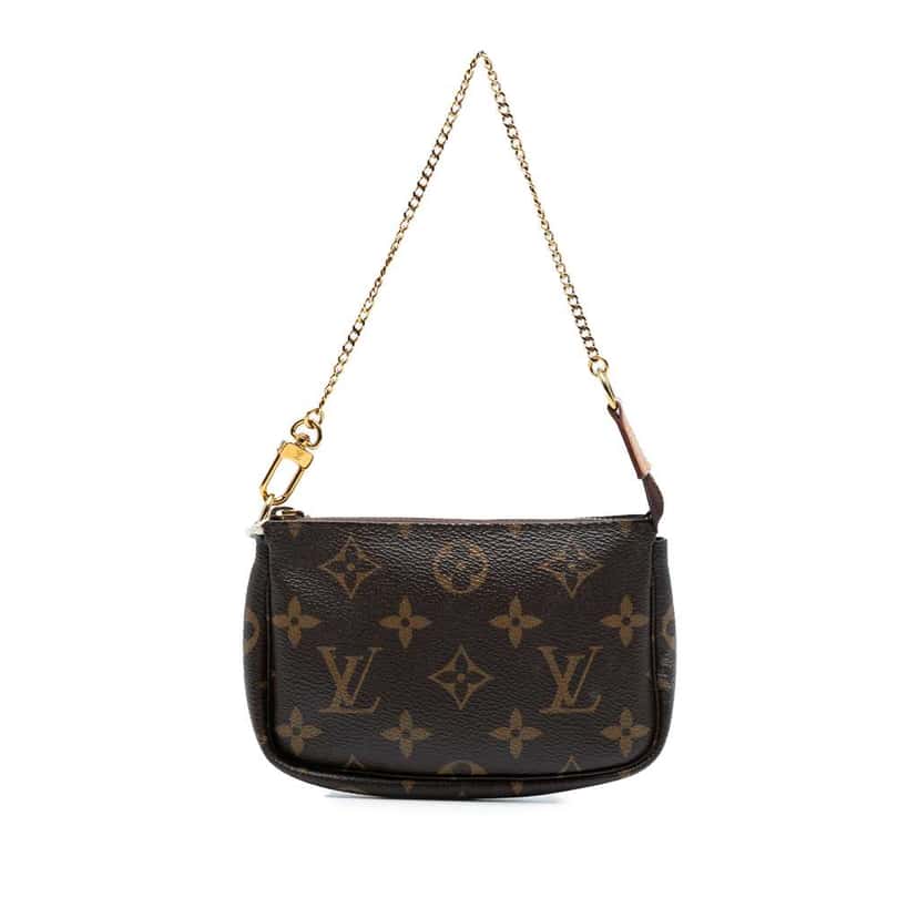 Louis Vuitton Monogram Mini Pochette Accessoires Brown Good condition - Front View