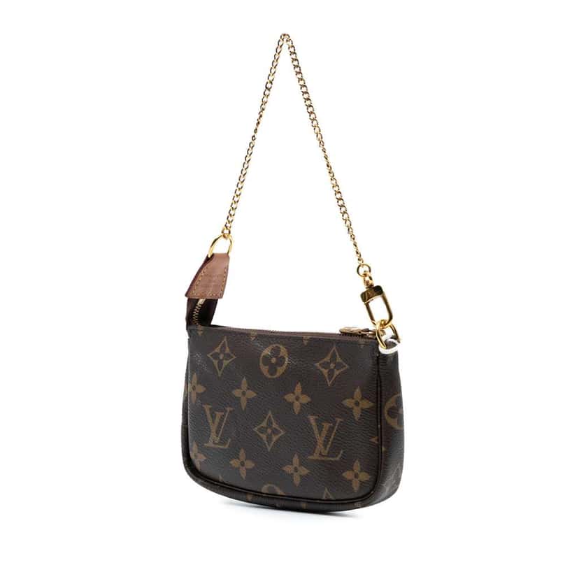 Louis Vuitton Monogram Mini Pochette Accessoires Brown Good condition - Back View