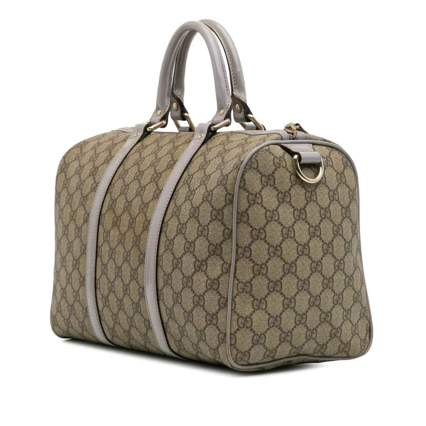Gucci GG Supreme Joy Boston Bag Brown Canvas Good condition - Back View
