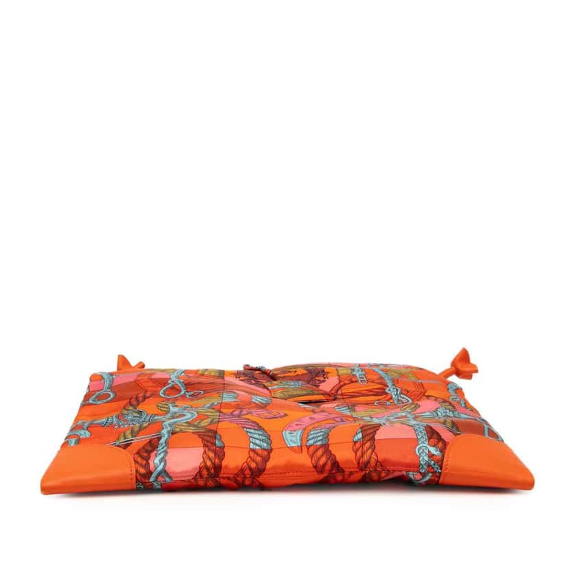 Hermès Silk and Barenia Della Cavalleria Silky City 33 Orange Silk Good condition - Inside View