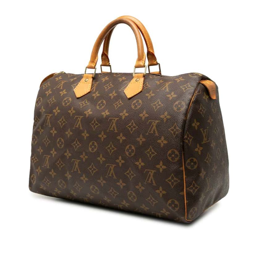 Louis Vuitton Monogram Speedy 35 Brown Good condition - Back View