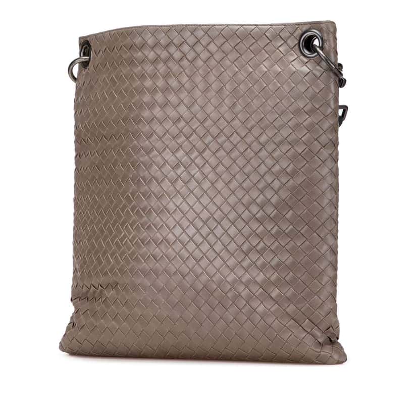 Bottega Veneta Nappa Intrecciato VN Crossbody Brown Leather Good condition - Back View