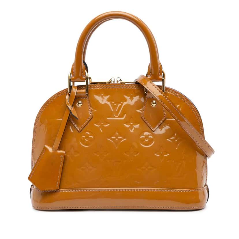 Louis Vuitton Monogram Vernis Alma BB Brown Leather Good condition - Front View