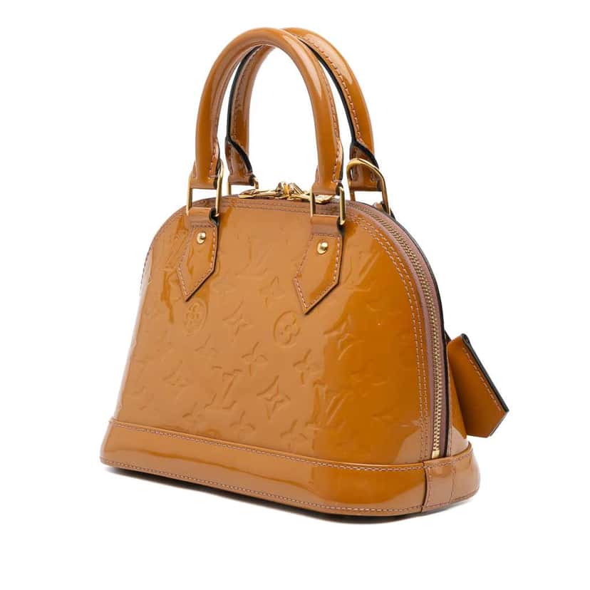 Louis Vuitton Monogram Vernis Alma BB Brown Leather Good condition - Back View