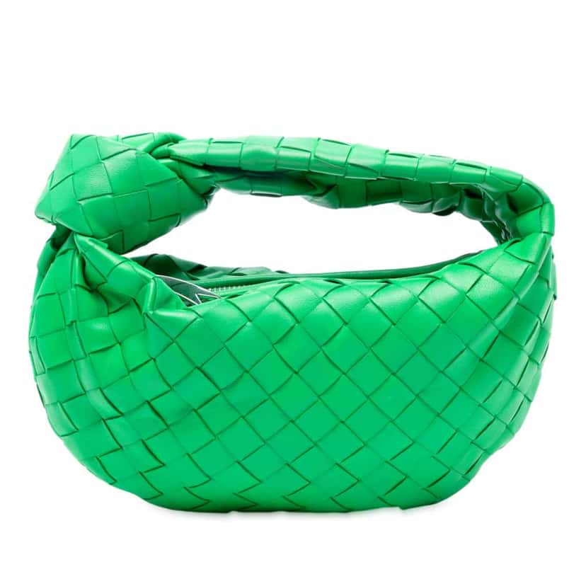Bottega Veneta Mini Nappa Intrecciato Jodie Green Leather Good condition - Front View