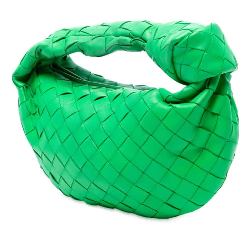 Bottega Veneta Mini Nappa Intrecciato Jodie Green Leather Good condition - Back View
