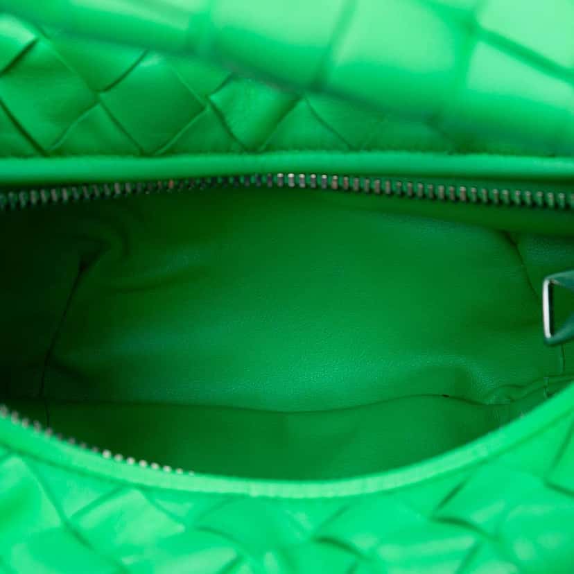 Bottega Veneta Mini Nappa Intrecciato Jodie Green Leather Good condition - Model View