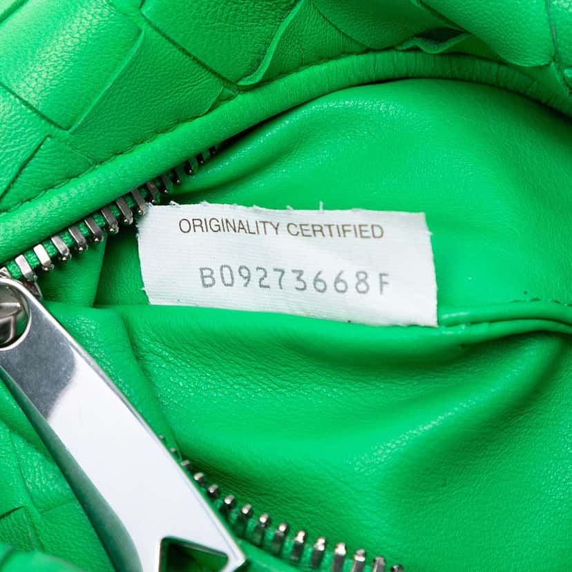 Bottega Veneta Mini Nappa Intrecciato Jodie Green Leather Good condition - Box View