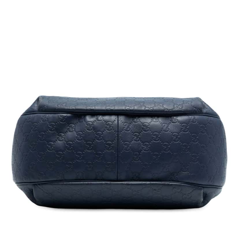 Gucci Medium Guccissima Emily Satchel Blue Leather Good condition - Inside View