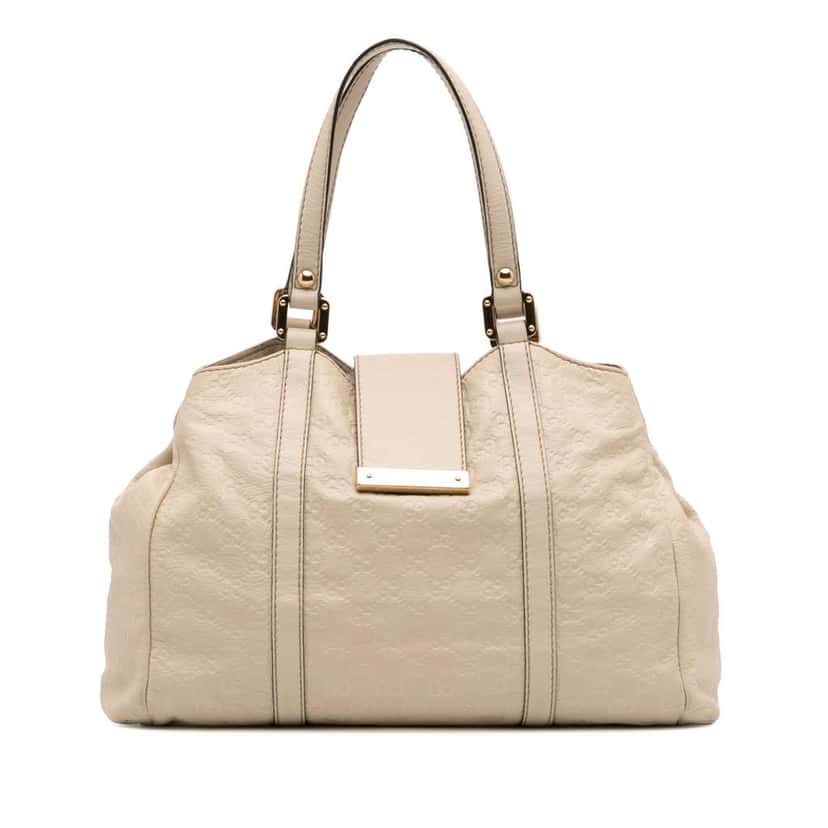 Gucci Guccissima New Ladies Tote White Leather Good condition - Front View