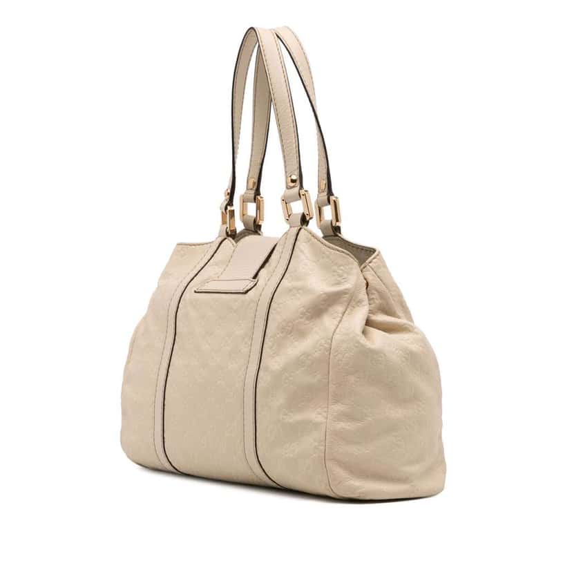 Gucci Guccissima New Ladies Tote White Leather Good condition - Back View