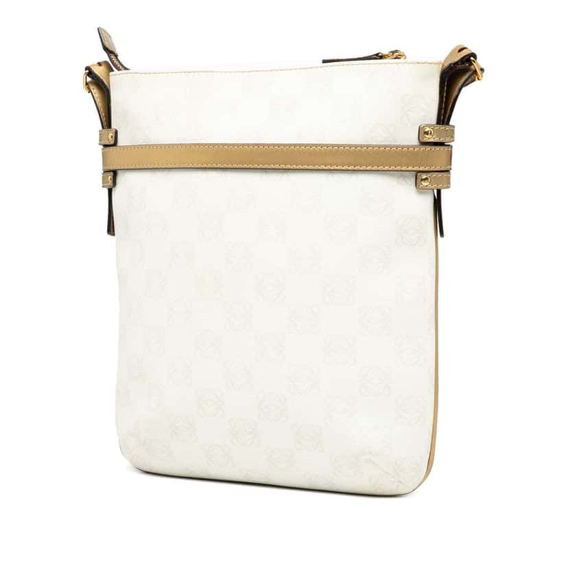 Loewe Anagram Coated Canvas Crossbody White Canvas Very good condition - Back View