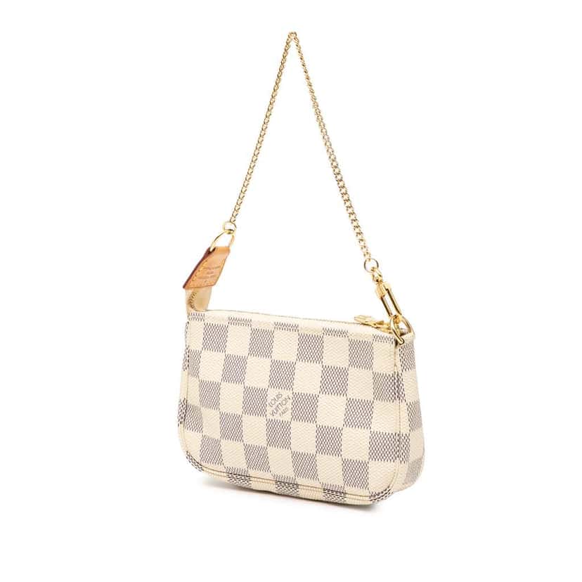 Louis Vuitton Damier Azur Mini Pochette Accessoires White Good condition - Back View