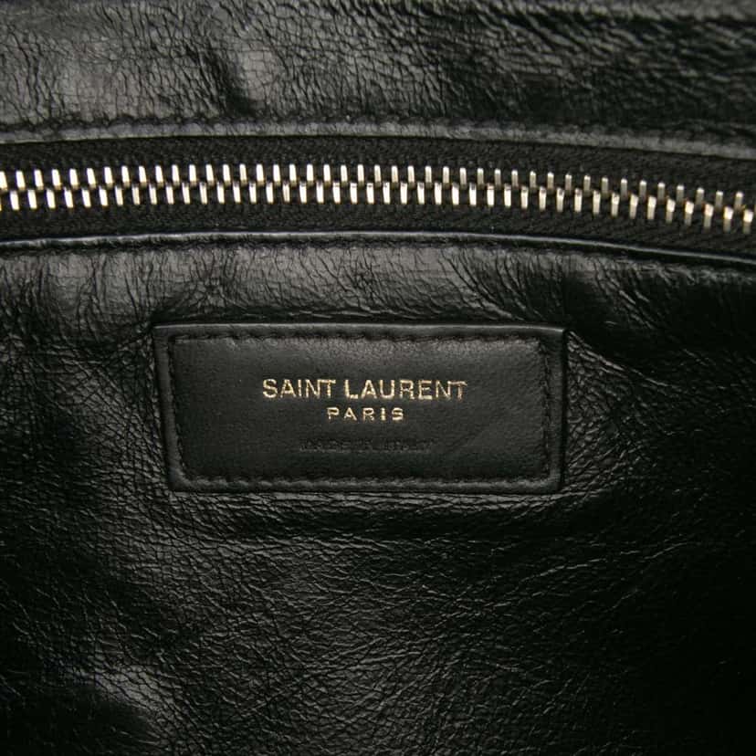 Saint Laurent Quilted Lambskin Gaby Shoulder Bag Black Leather Good condition - Box View
