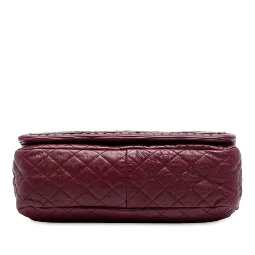 Chanel Quilted Calfskin Istanbul Accordion Flap Red Leather Good condition - Inside View