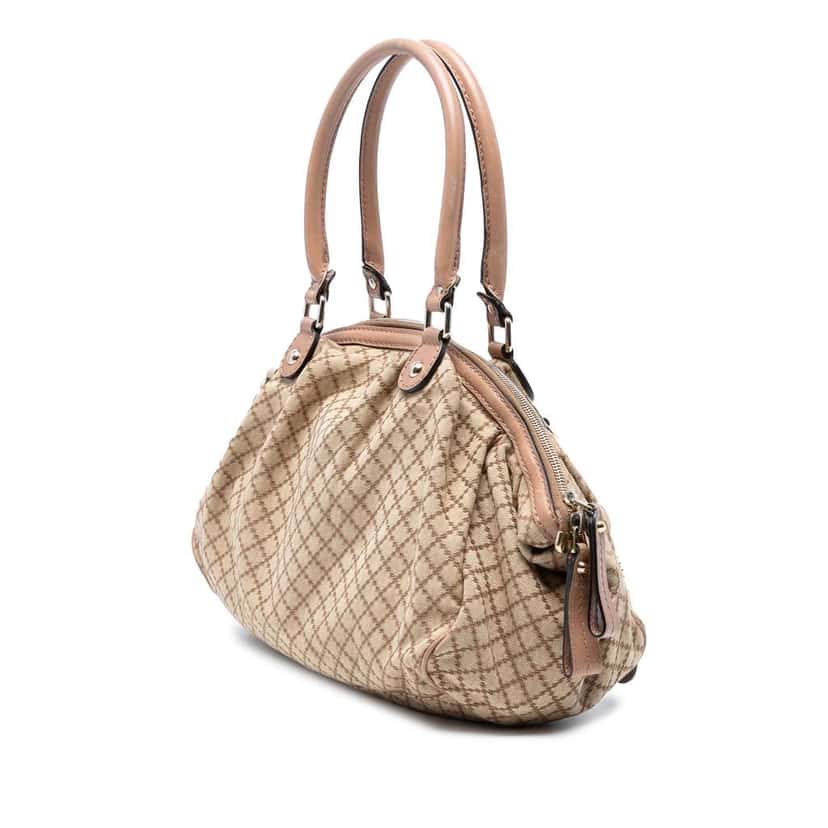 Gucci Diamante Canvas Sukey Satchel Brown Canvas Good condition - Back View