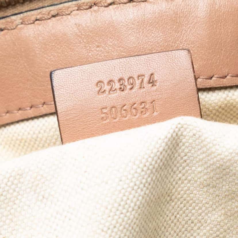 Gucci Diamante Canvas Sukey Satchel Brown Canvas Good condition - Box View