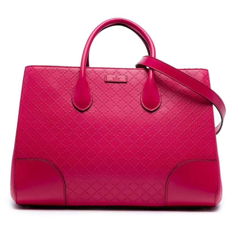Gucci Medium Diamante Leather Hilary Lux Tote Pink Leather Good condition - Front View