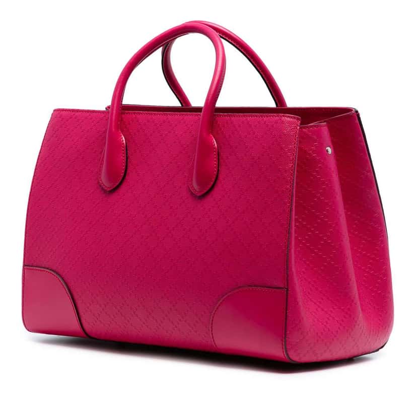 Gucci Medium Diamante Leather Hilary Lux Tote Pink Leather Good condition - Back View