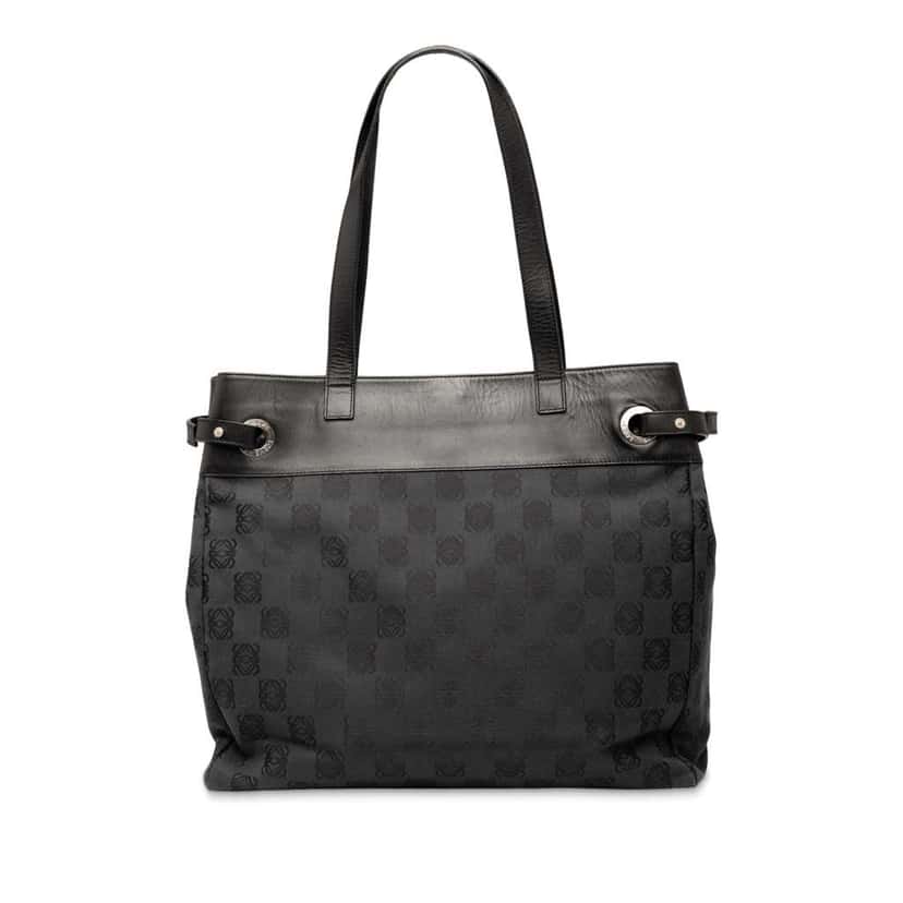 Loewe Anagram Canvas Tote Black Canvas Very good condition - Front View