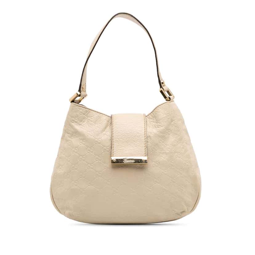 Gucci Medium Guccissima New Ladies Hobo White Leather Good condition - Front View