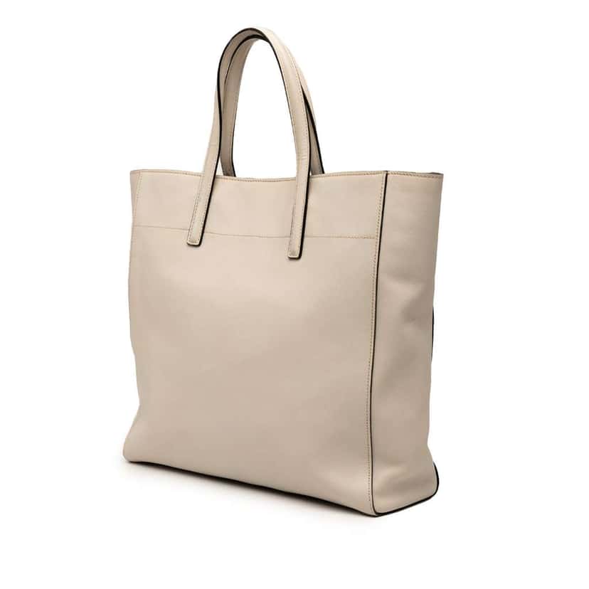 Prada Saffiano Soft Shopping Tote Brown Leather Good condition - Back View