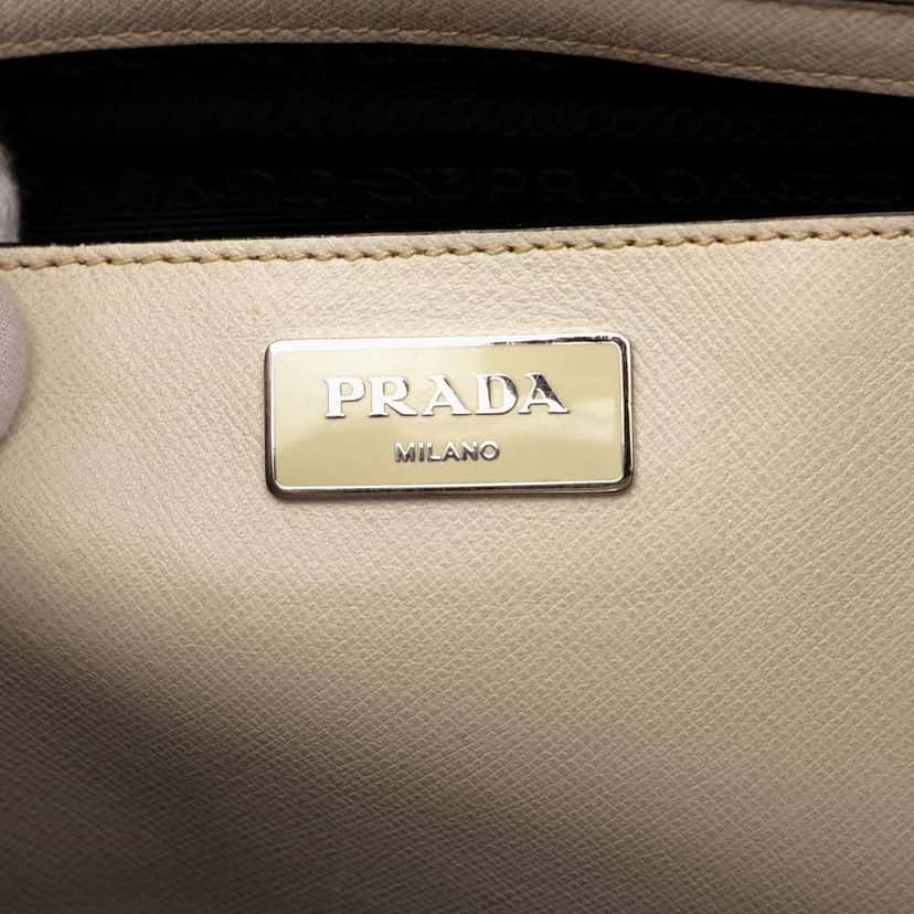 Prada Saffiano Soft Shopping Tote Brown Leather Good condition - Box View