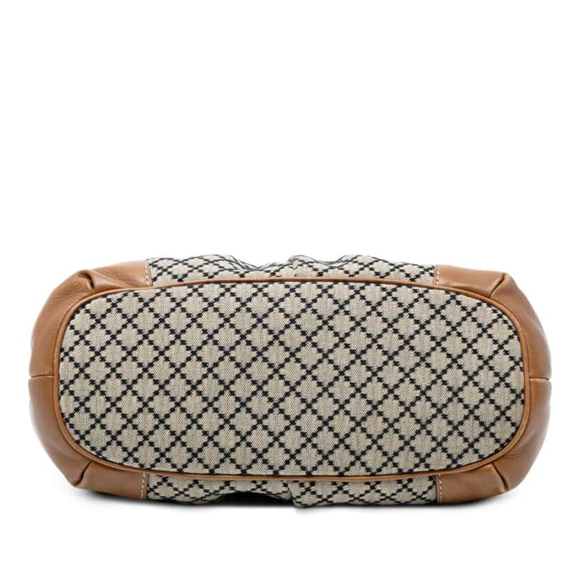 Gucci Diamante Canvas Sukey Satchel Brown Canvas Fair condition - Inside View