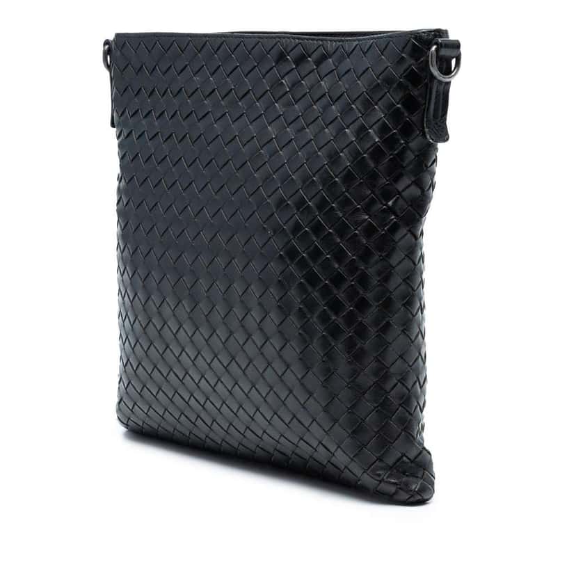Bottega Veneta Nappa Intrecciato VN Crossbody Black Leather Good condition - Back View