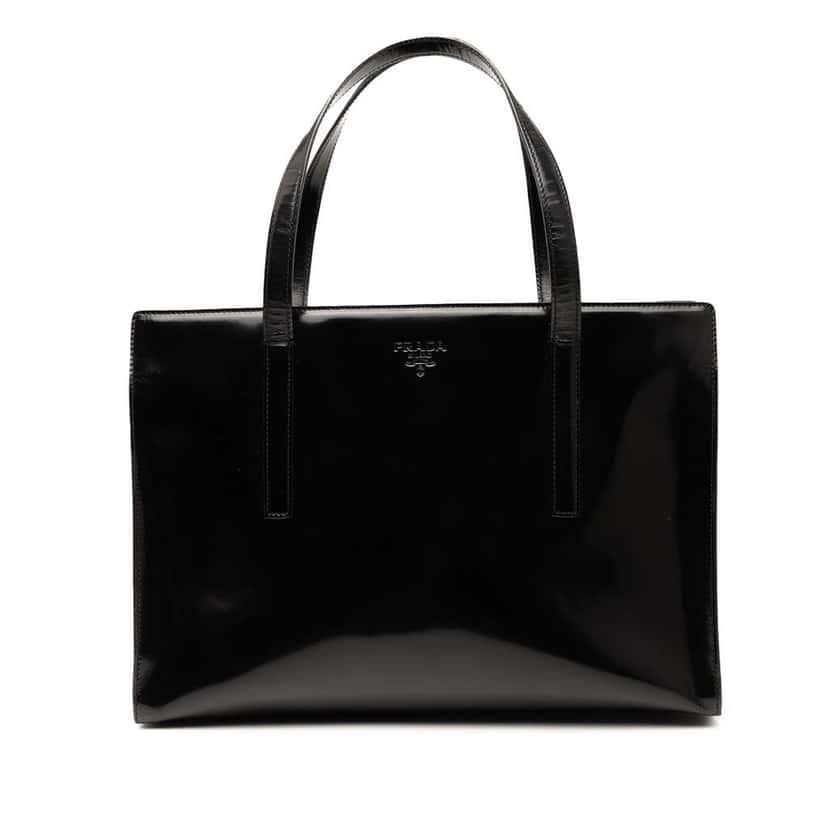Prada Medium Spazzolato Re Edition 1995 Tote Black Leather Good condition - Front View